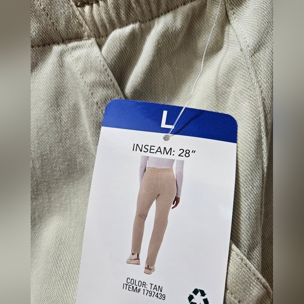 Tan/Cream Stretchy Work Pants - Picture 2 of 3